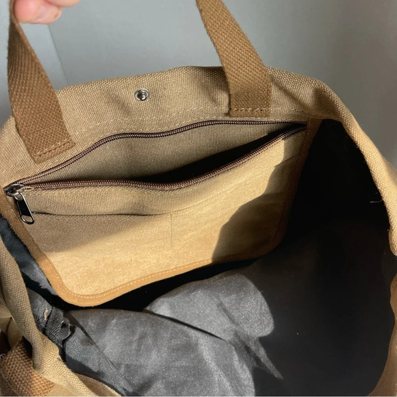 Canvas Tote Handbags Casual Shoulder Work Bag Crossbody Top Handle - Picture 10 of 14